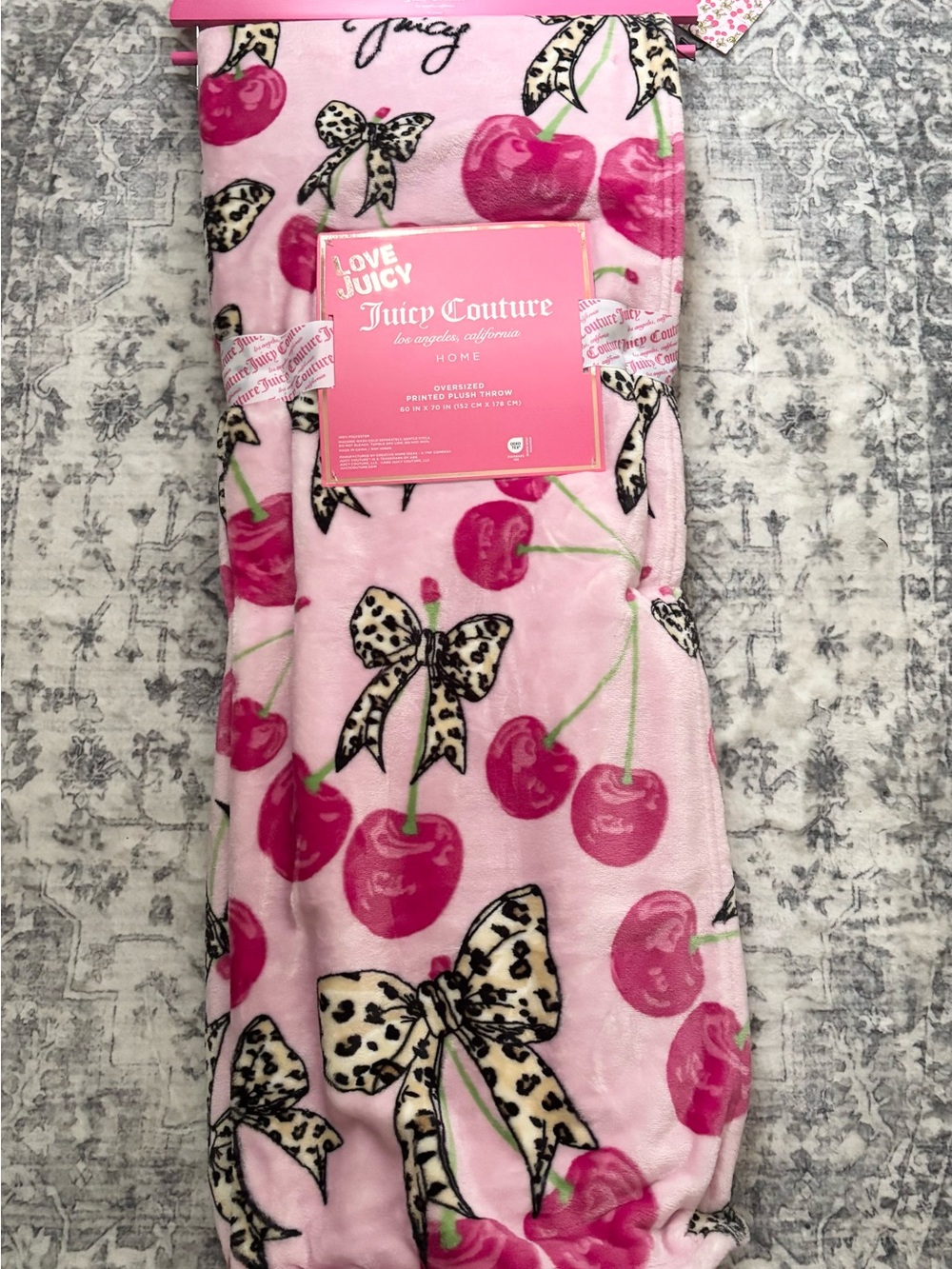 Juicy Couture Pink Cherry & Leopard Bow